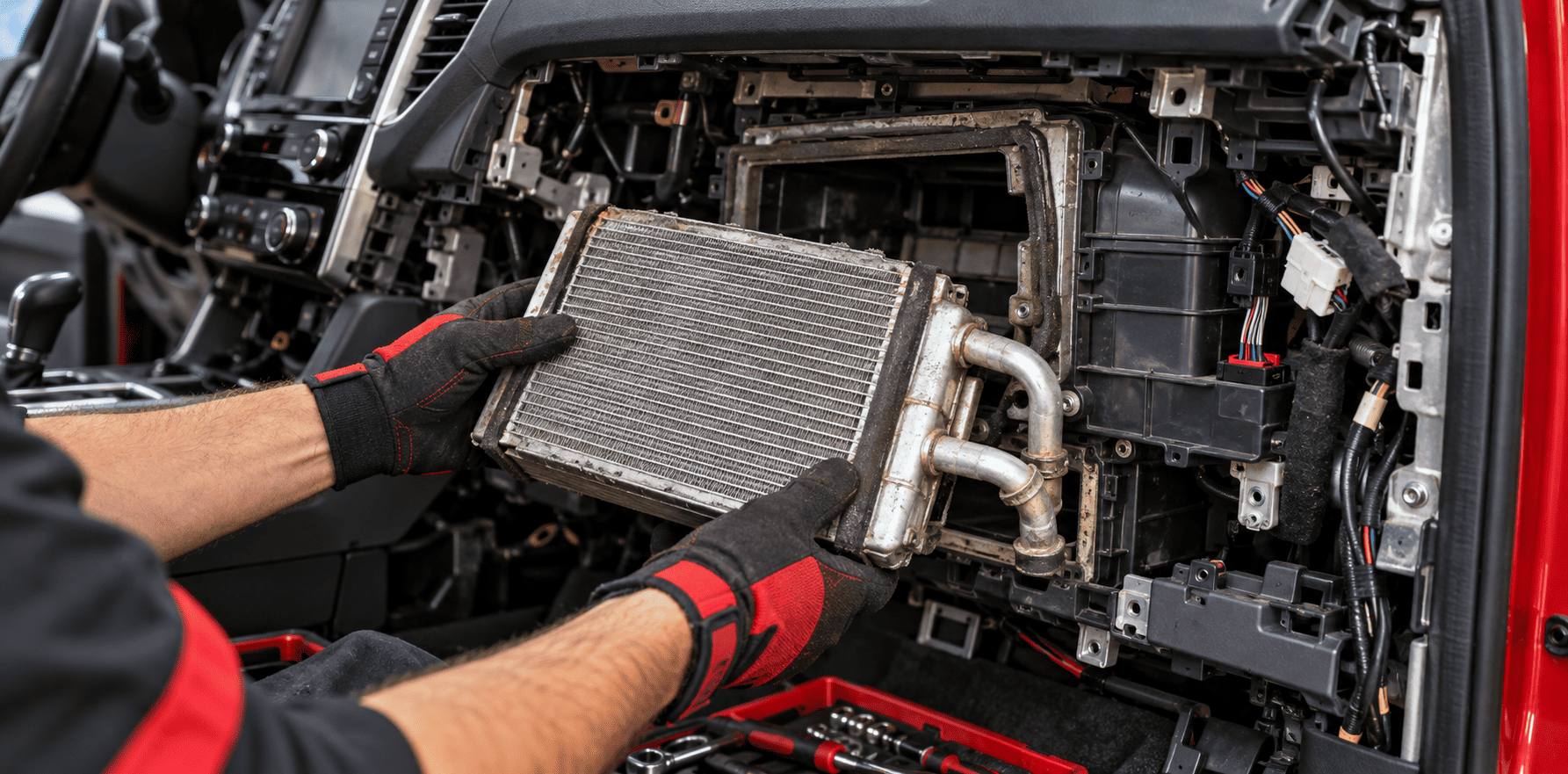 a_heater_core_removed_from_behind_a_dashboard 1
